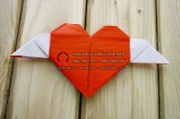Hướng dẫn cách gấp origami hình trái tim có cánh