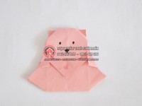 Cách gấp origami hình con gấu