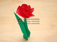Gấp giấy origami hình bông hoa hồng đẹp