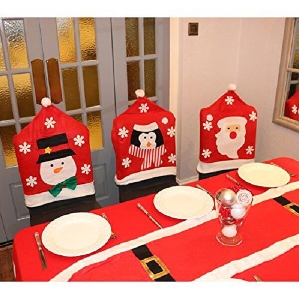 Áo phủ ghế gia đình Noel