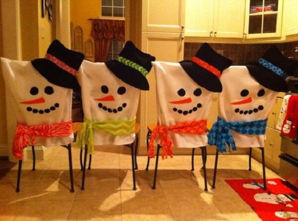 Áo phủ ghế gia đình Noel